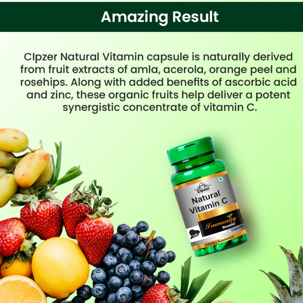 Cipzer Natural Vitamin C Capsules | Grocsy