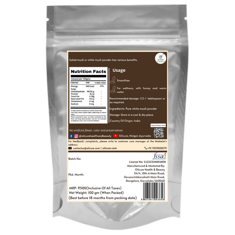 Nxtgen Ayurveda Musli White Powder | Grocsy