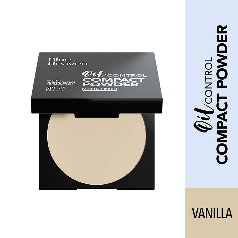 Blue Heaven Oil Control Compact Powder Matte Finish SPF 25 PA+++ Vanilla | Grocsy
