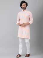 RIAG Orange Men's Ethnic Long Kurta And Pyjama Set | Grocsy