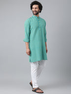 RIAG Blue Men's Ethnic Long Kurta And Pyjama Set | Grocsy