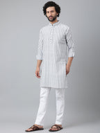 RIAG Grey Men's Ethnic Long Kurta And Pyjama Set | Grocsy
