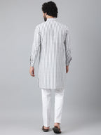 RIAG Grey Men's Ethnic Long Kurta And Pyjama Set | Grocsy