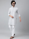 RIAG Grey Men's Ethnic Long Kurta And Pyjama Set | Grocsy