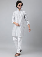 RIAG Grey Men's Ethnic Long Kurta And Pyjama Set | Grocsy