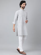 RIAG Grey Men's Ethnic Long Kurta And Pyjama Set | Grocsy