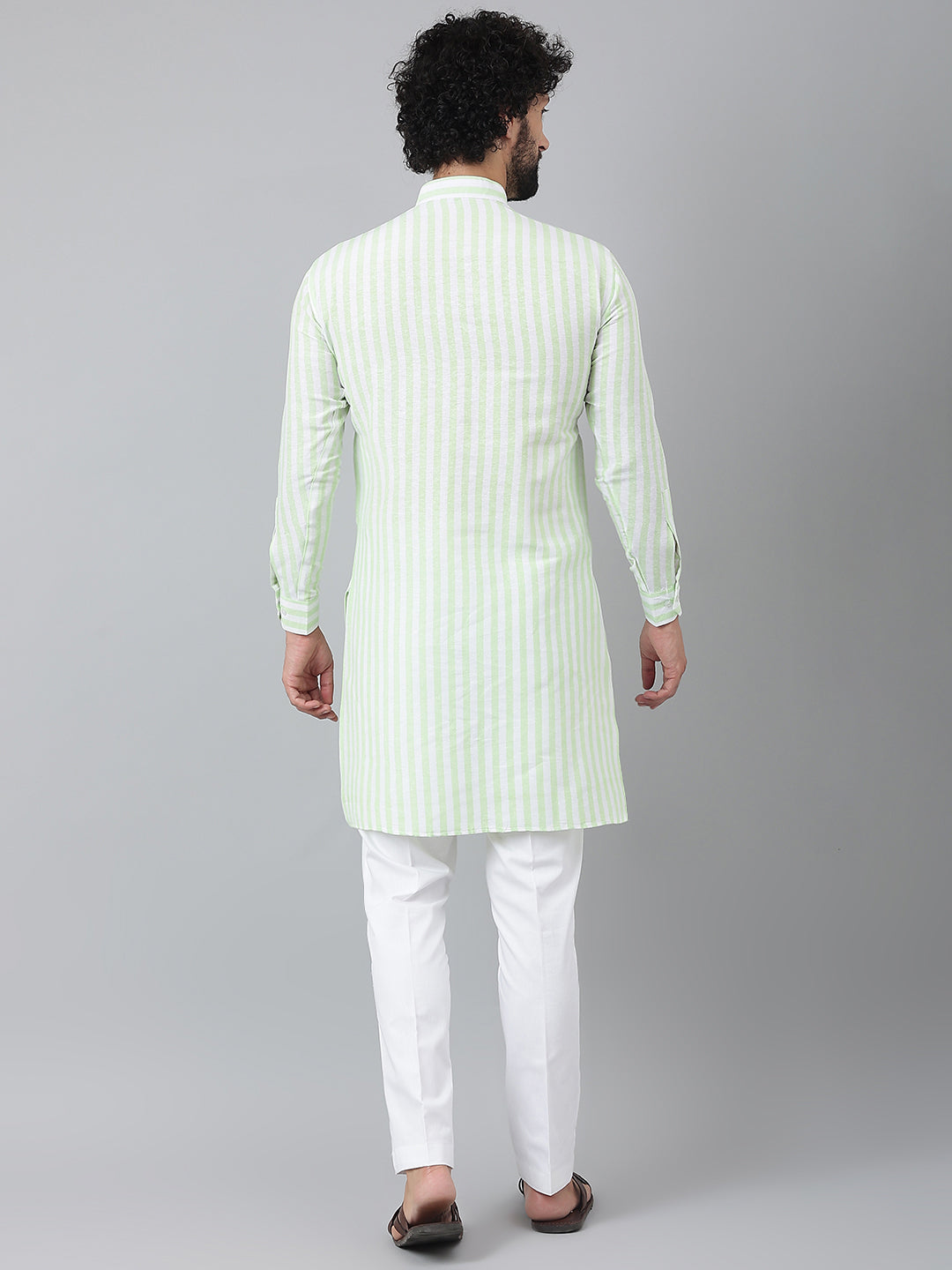 RIAG Green Men's Ethnic Long Kurta And Pyjama Set | Grocsy