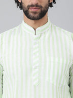 RIAG Green Men's Ethnic Long Kurta And Pyjama Set | Grocsy