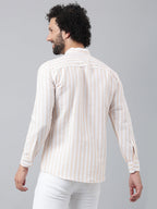 RIAG Beige Men's Chinese Collar Full Sleeves Shirt | Grocsy