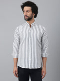RIAG Grey Men's Chinese Collar Full Sleeves Shirt | Grocsy