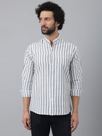RIAG Grey Men's Chinese Collar Full Sleeves Shirt | Grocsy
