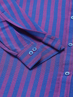RIAG Blue Men's Chinese Collar Full Sleeves Shirt | Grocsy