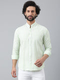 RIAG Green Men's Chinese Collar Full Sleeves Shirt | Grocsy