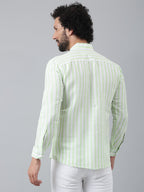 RIAG Green Men's Chinese Collar Full Sleeves Shirt | Grocsy