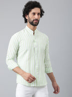 RIAG Green Men's Chinese Collar Full Sleeves Shirt | Grocsy