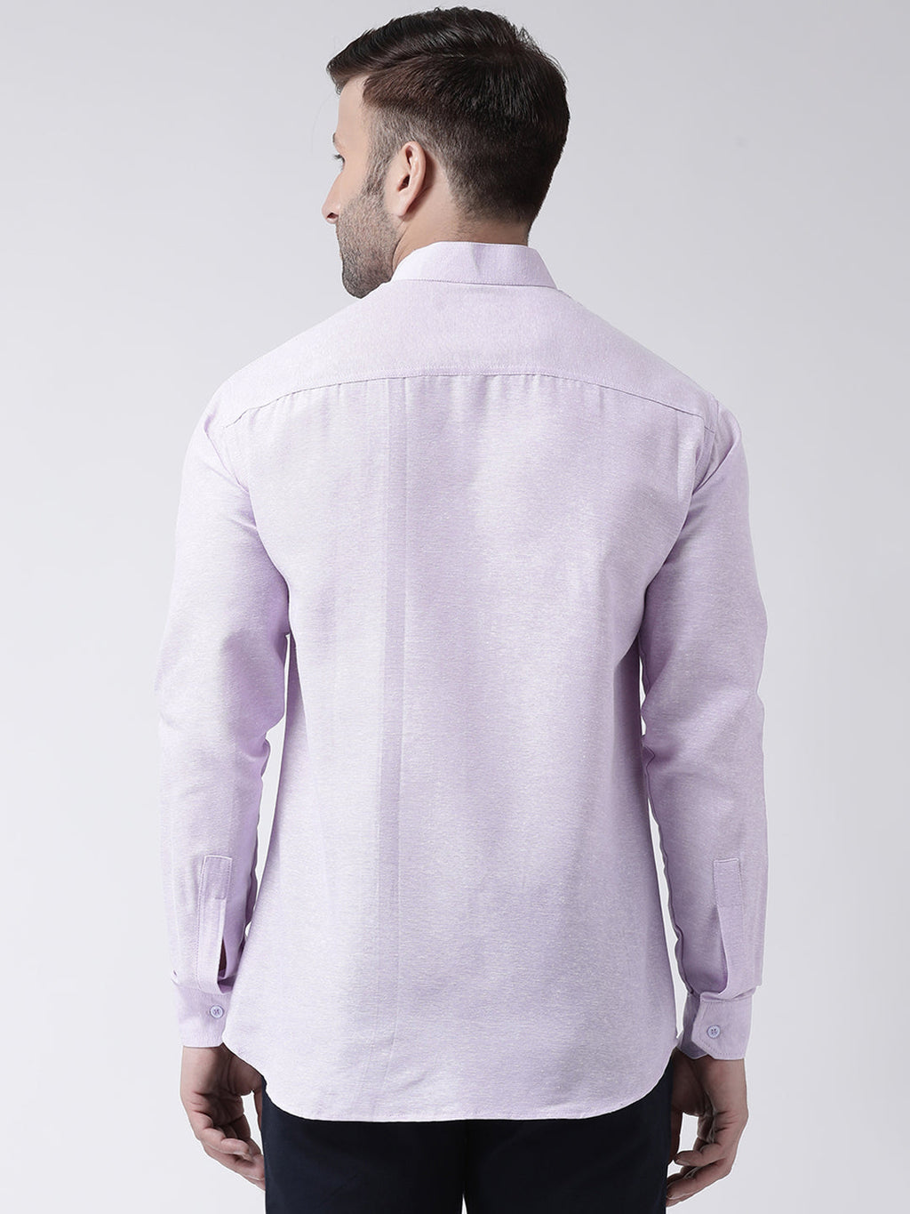 RIAG Violet Men's Chinese Collar Full Sleeves Shirt | Grocsy