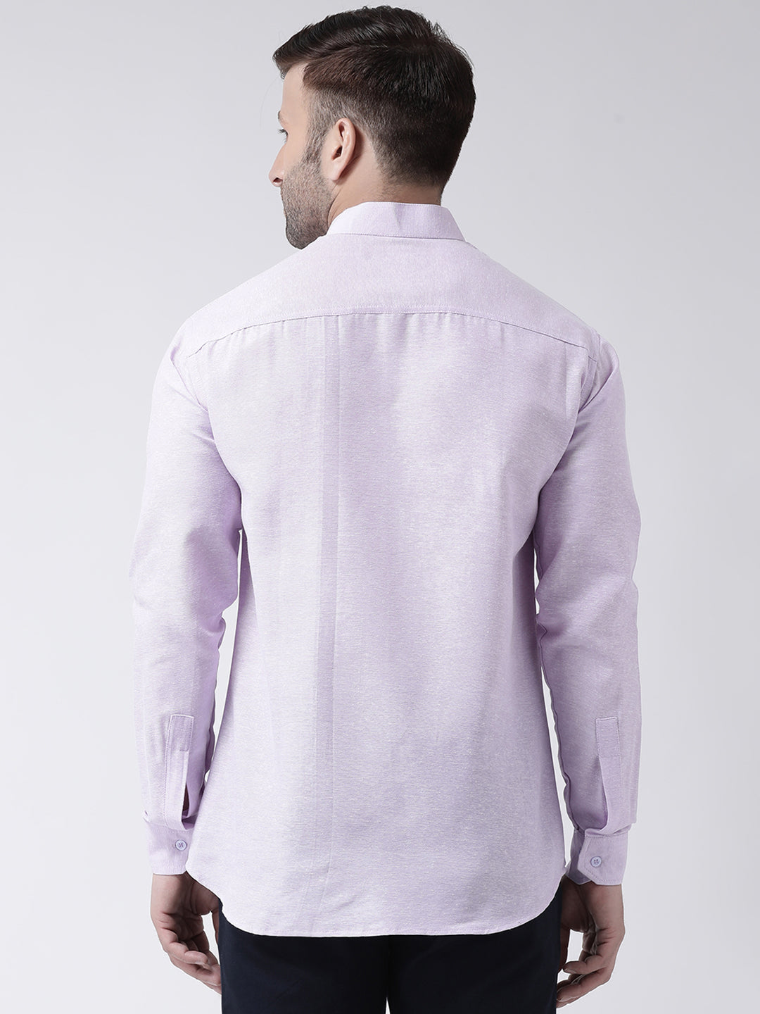 RIAG Violet Men's Chinese Collar Full Sleeves Shirt | Grocsy