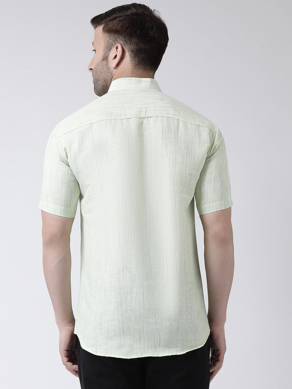 RIAG Green Men's Chinese Collar Half Sleeves Shirt | Grocsy
