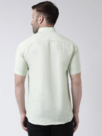 RIAG Green Men's Chinese Collar Half Sleeves Shirt | Grocsy