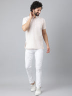 RIAG Beige Color Short Sleeves Casual Men's Cotton Short Kurta | Grocsy