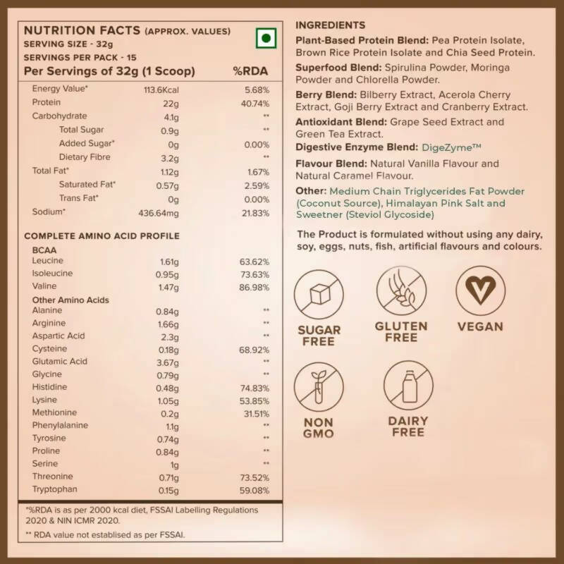 Wellbeing Nutrition Superfood Plant Protein Isolate - Italian Cafe Mocha | Grocsy