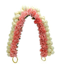 Peach Rose With White Mogra Gajra | Grocsy