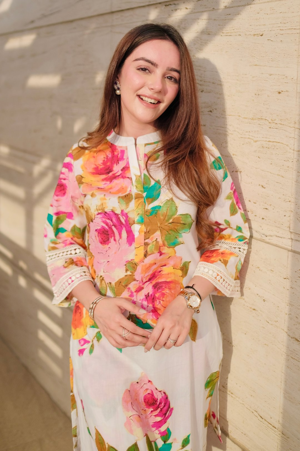 Teeya Creation Cream Colour Cambric Cotton Beautiful Co Ord Set | Grocsy