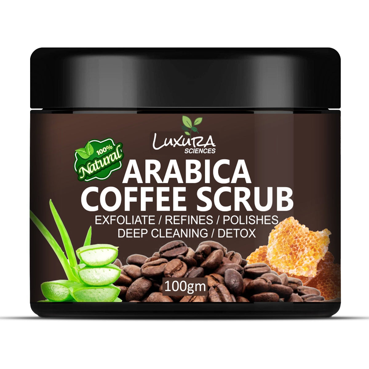 Luxura Sciences Natural Arabica Coffee Scrub For Face | Grocsy