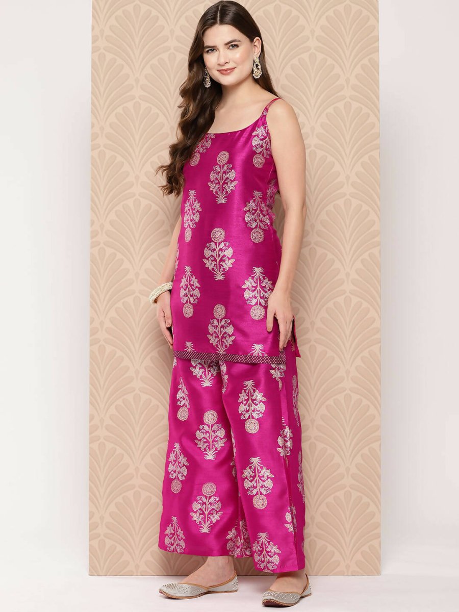 Ahalyaa Women's Traditional wear Kurta Set - Pink | Grocsy