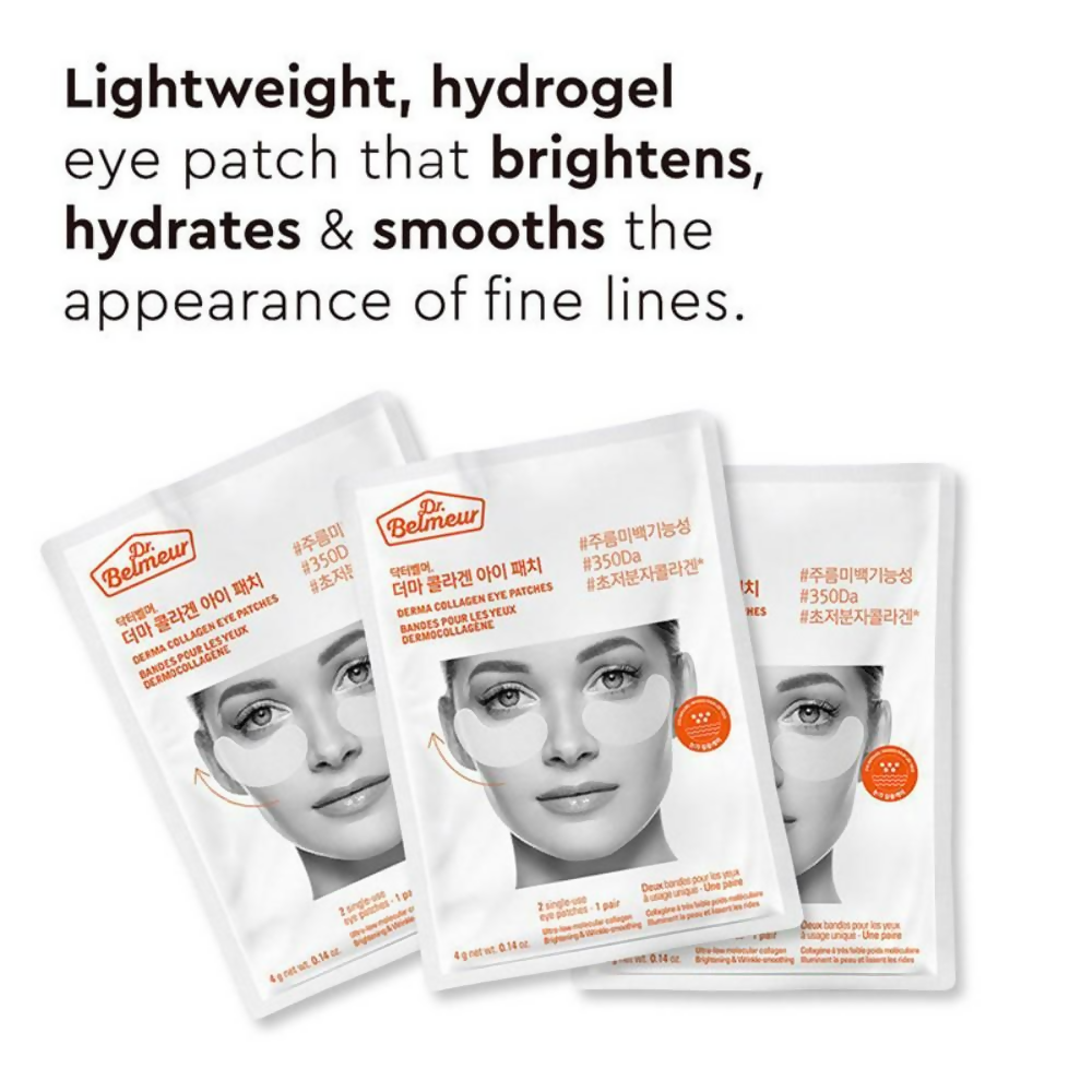 The Face Shop Dr.Belmeur Derma Collagen Hydrogel Eye Patches, For Under Eye Dark Cicle & Wrinkles | Grocsy