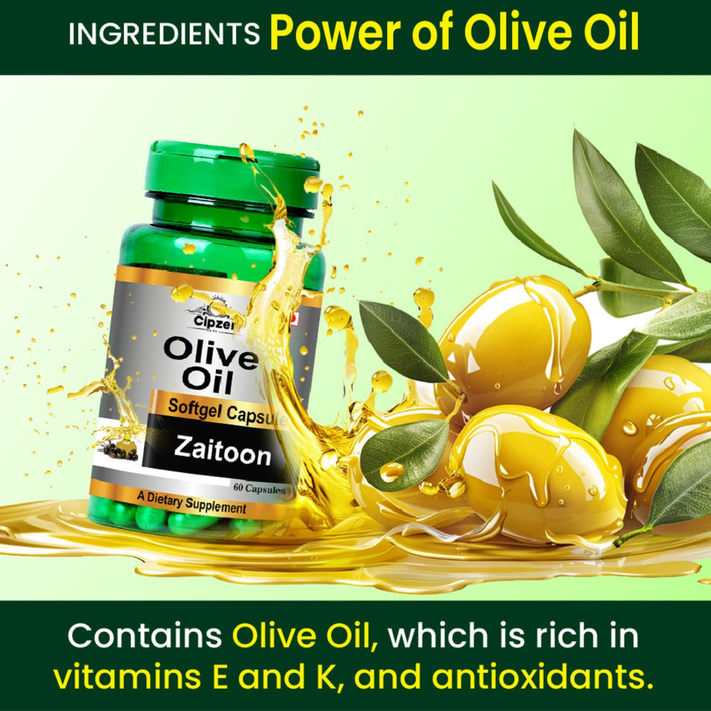 Cipzer Olive Oil Softgel Capsules | Grocsy