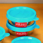 HAZEL Container For Kitchen Storage Set Of 2, 90 Ml Each, Silver | Grocsy