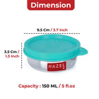 HAZEL Container For Kitchen Storage Set Of 2, 90 Ml Each, Silver | Grocsy