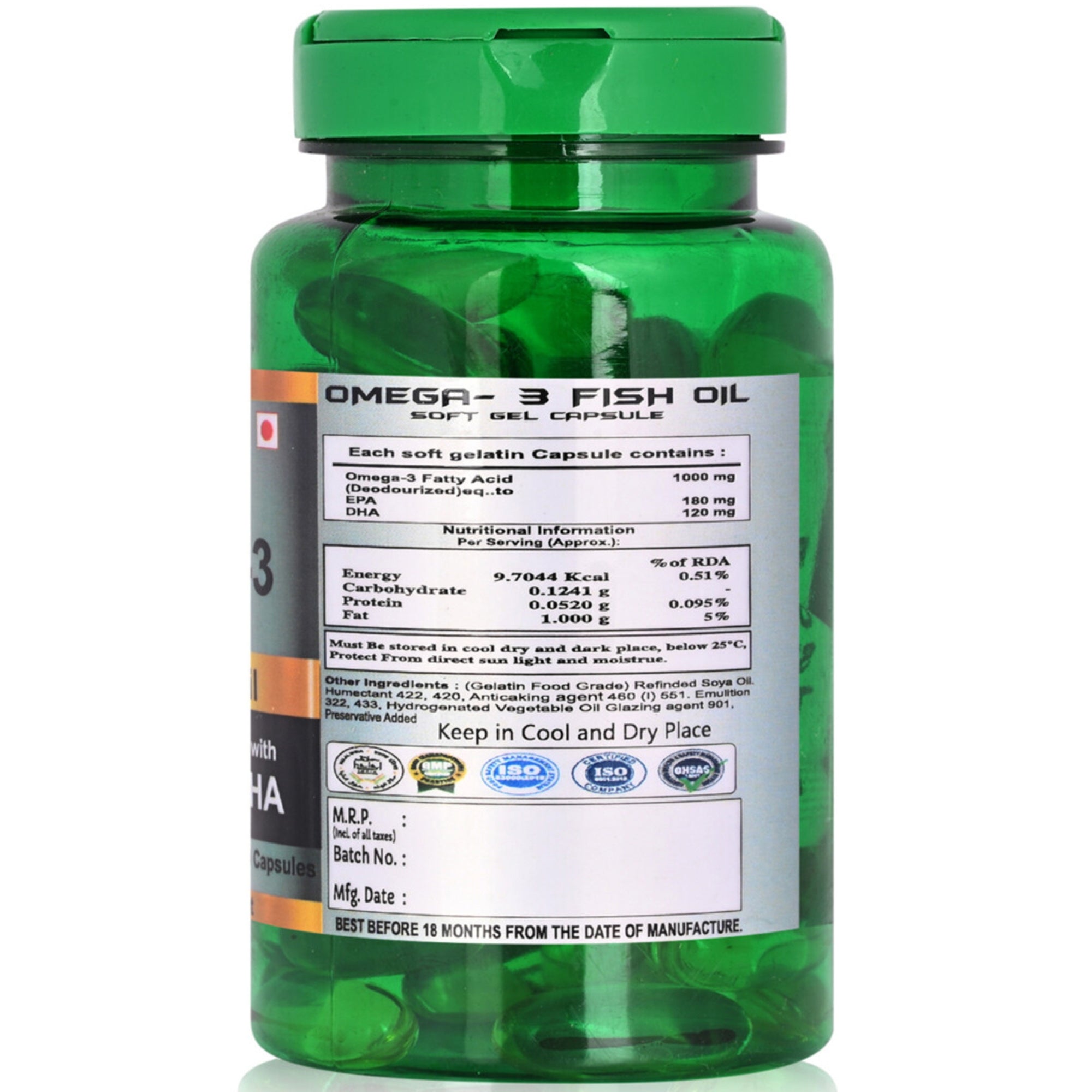Cipzer Omega 3 Fish Oil Softgel Capsules | Grocsy