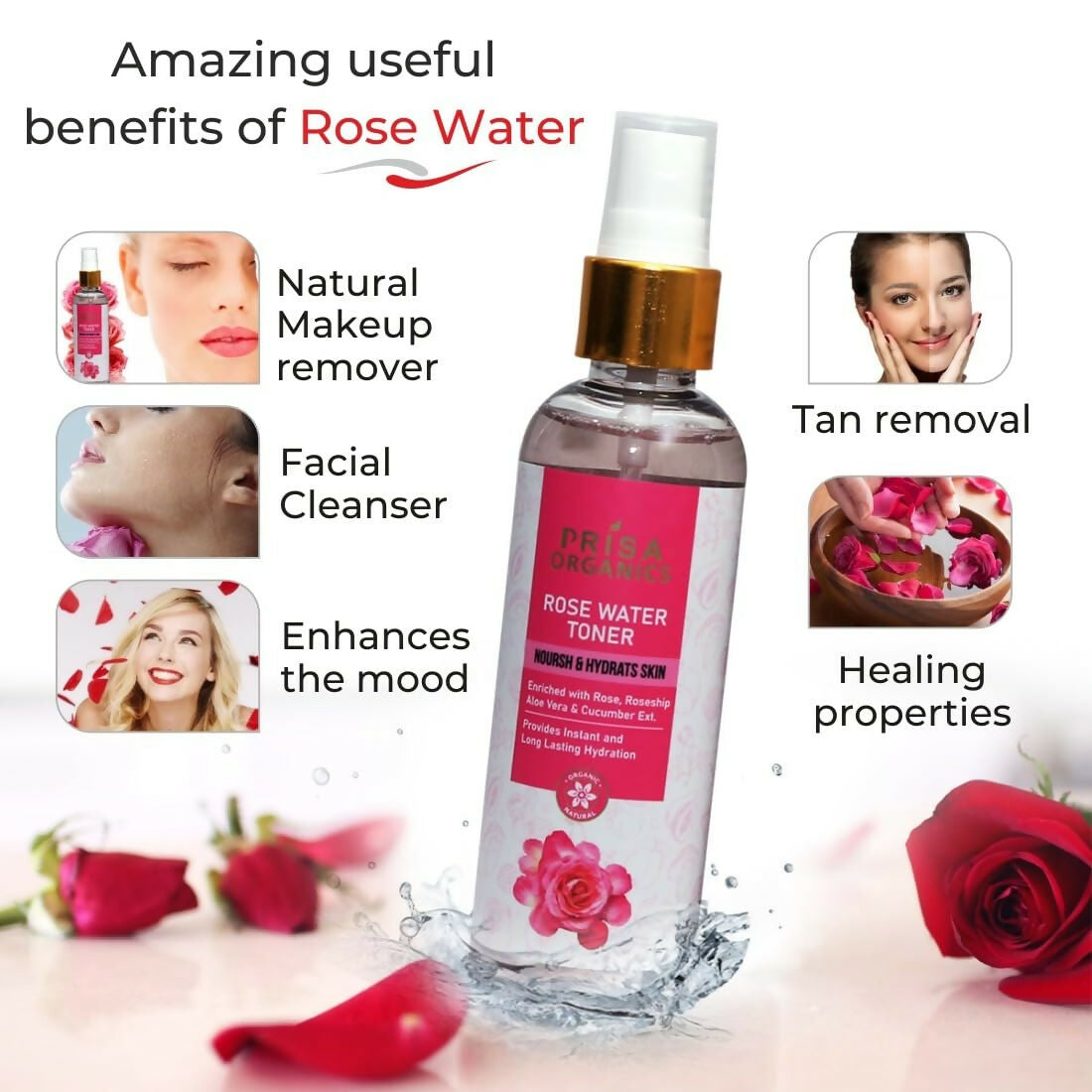 Prisa Organics Rose Water Toner | Grocsy