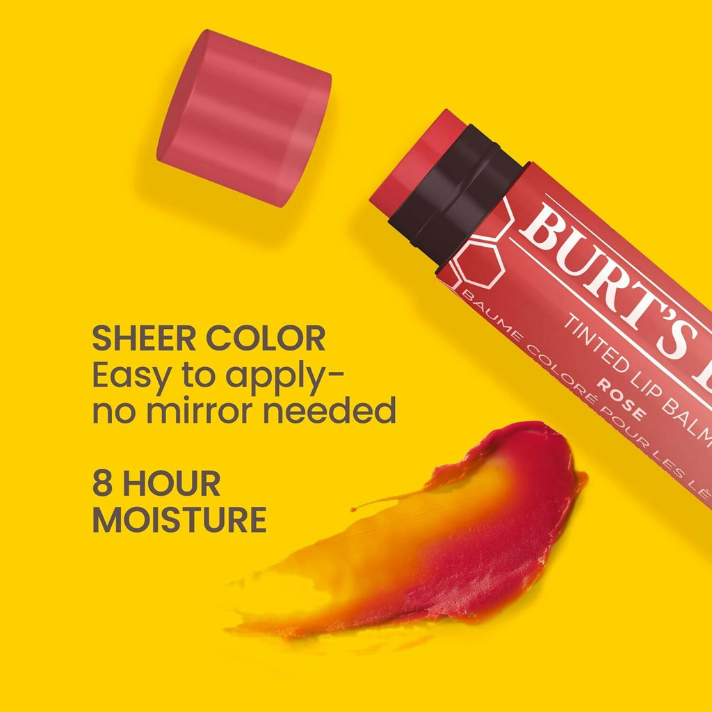 Burt's Bees Tinted Lip Balm - Rose | Grocsy