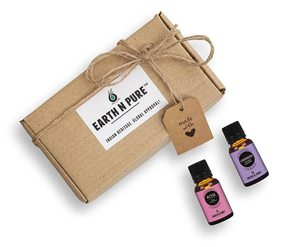 Earth N Pure Lavender & Rose Essential Oils | Grocsy
