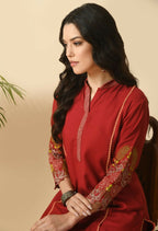 Joban Fashion Maroon Cotton Rayon Kurta Set | Grocsy