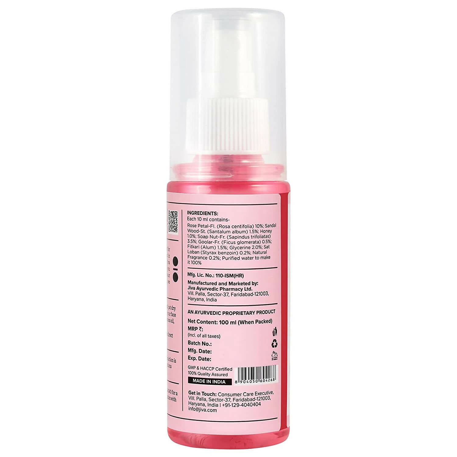 Jiva Ayurveda Rose Petal Water & Cucumber Water Skin Toner Combo | Grocsy