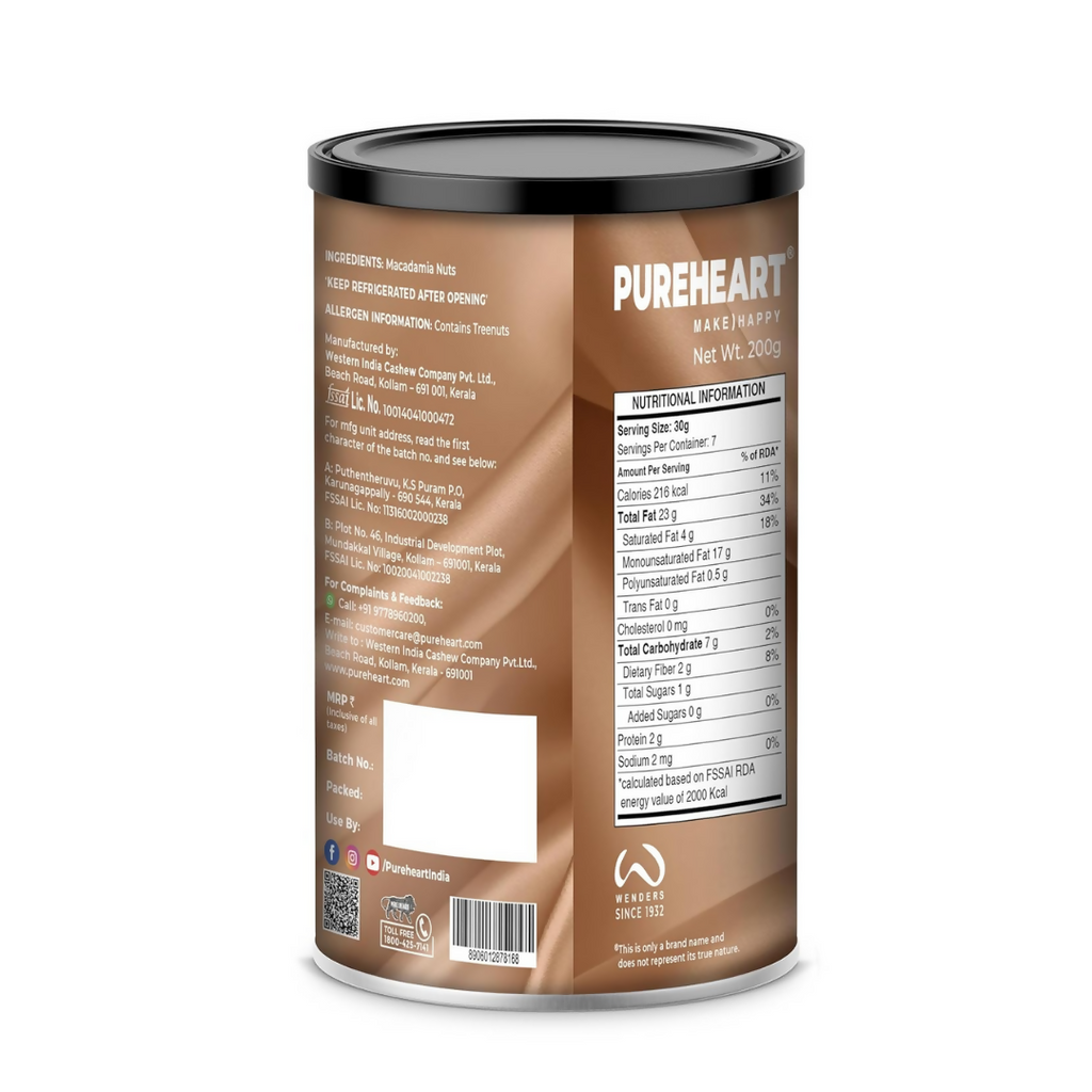 Pureheart Natural Macadamia Halves | Grocsy