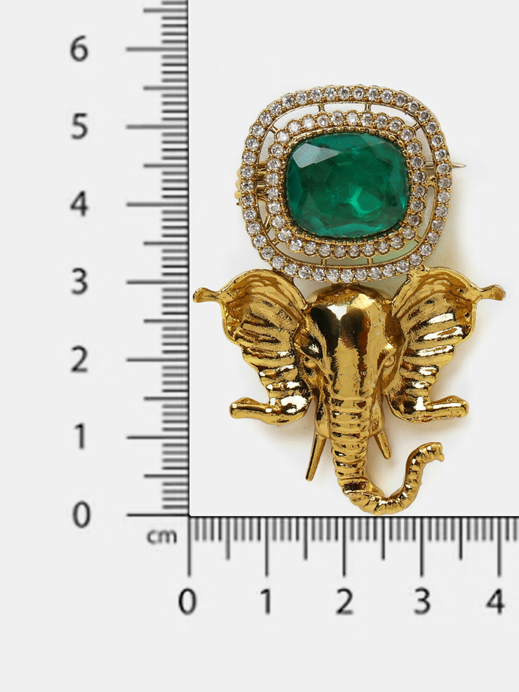 Ruby Raang Ganesha Imprint Brooch | Grocsy