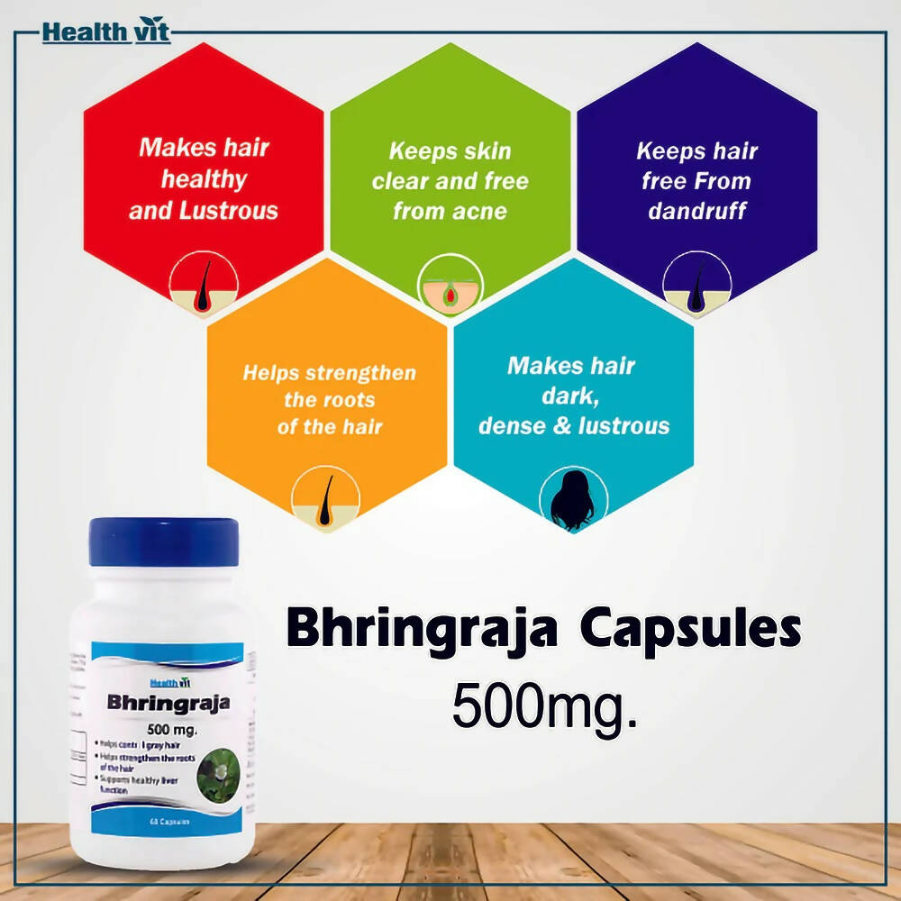 Healthvit Bhringraja Capsules | Grocsy