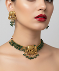 Jewel City Exquisite Handcrafted Elephant Motif Green Jewelry Set - Where Tradition Meets Elegance | Grocsy
