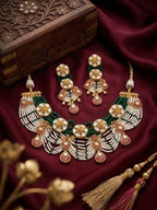 Jewel City Exquisite Kundan & Pearl Haar Set: Traditional Gold-Plated Choker for Weddings & Festivals | Grocsy