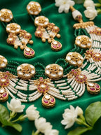 Jewel City Exquisite Kundan & Pearl Haar Set: Traditional Gold-Plated Choker for Weddings & Festivals | Grocsy