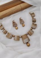 Jewel City Stunning Traditional Gold-Plated Choker Necklace Set | Grocsy