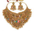 Jewel City Handcrafted Temple Jewellery: Intricate Gold-Plated Choker Set | Grocsy