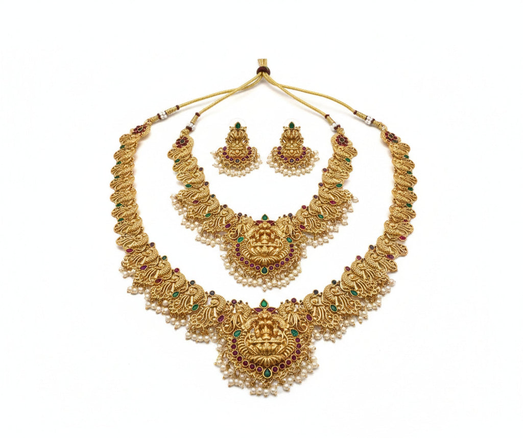 Jewel City Exquisite Antique Gold-Plated Temple Jewelry Set | Grocsy