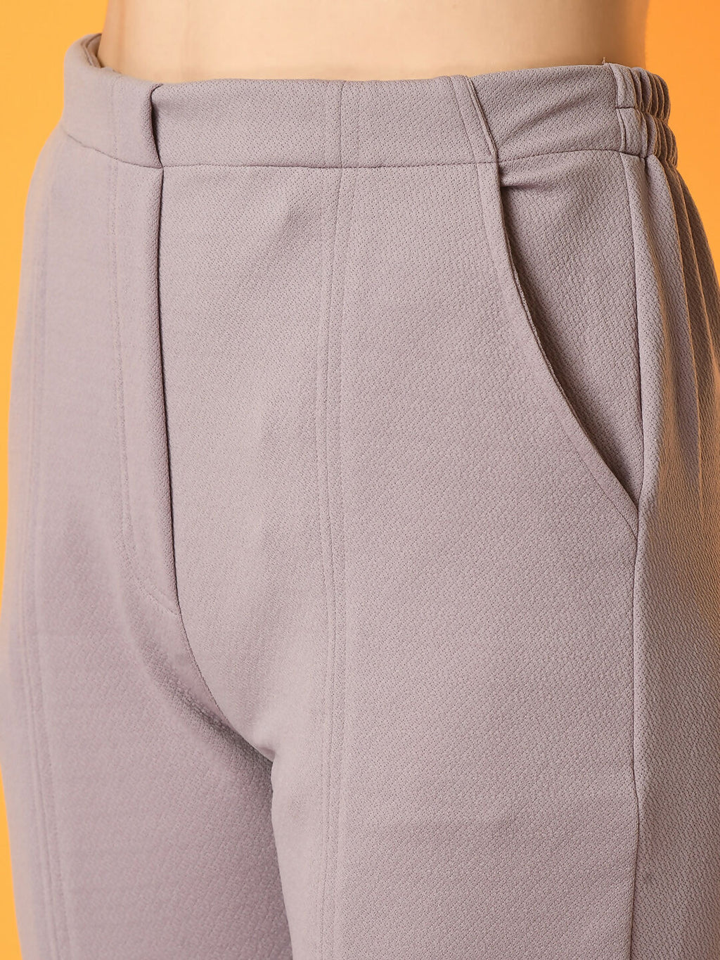 Myshka Women's Lavender Flared Party Trouser | Grocsy