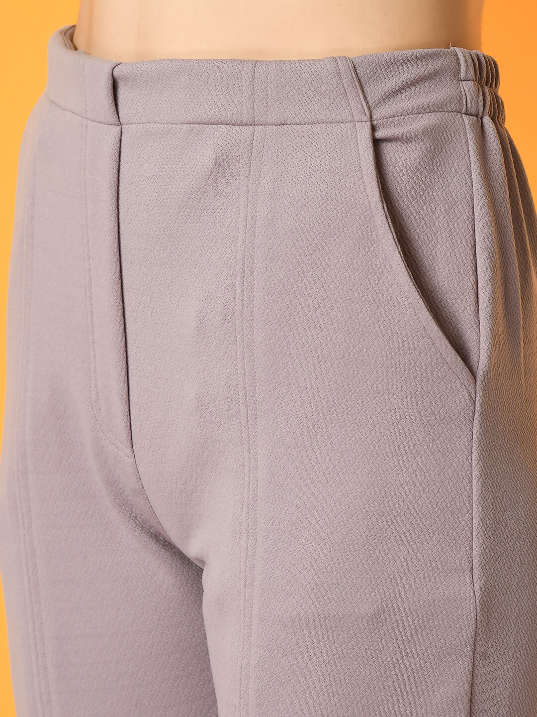 Myshka Women's Lavender Flared Party Trouser | Grocsy